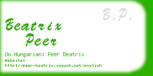 beatrix peer business card